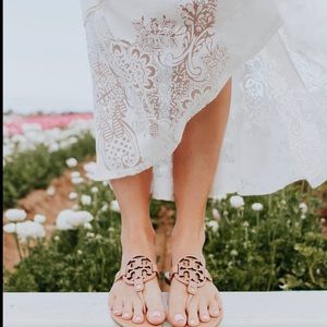 Tory Burch Miller Leather Sandal - light tan size 9